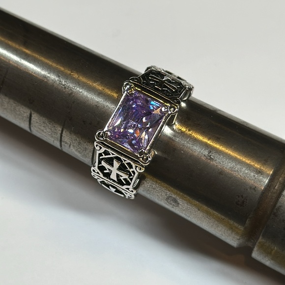 Danbury mint amethyst ring I can do all things through Christ - Picture 4 of 5